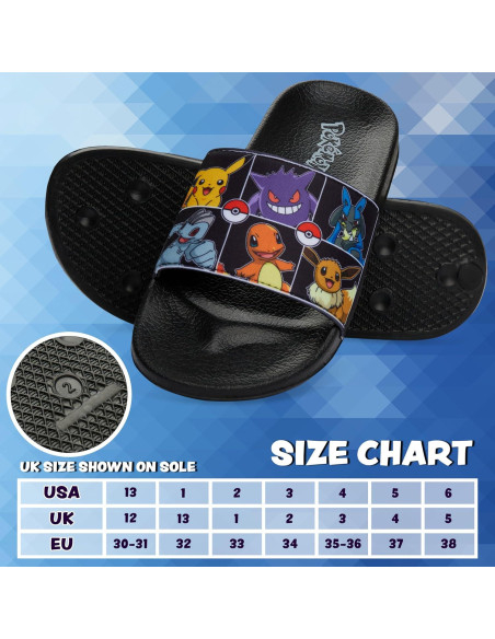 Chanclas de Pokemon para Niños - Sliders Comodos y Coloridos