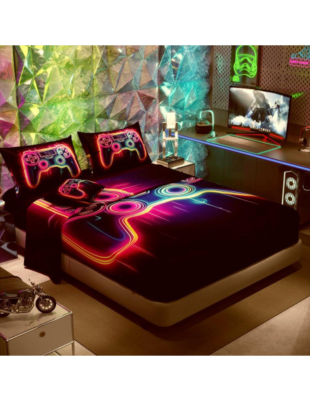 Conjunto de Edredón Gamer Namoxpa 6 Piezas Individual 3D