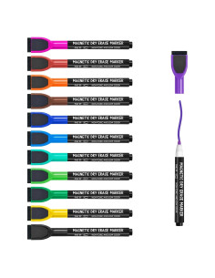 Marcadores de Pizarra Blanca Magnéticos Maxtek - 12 Unidades