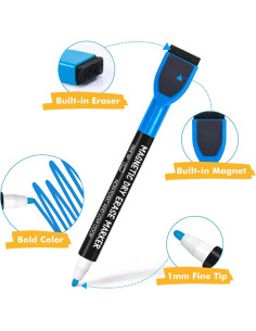 Marcadores de Pizarra Blanca Magnéticos Maxtek - 12 Unidades 2