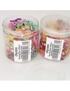 Pinzas de Coser Otylzto 100 Pcs con Caja Plástica Asortida 2