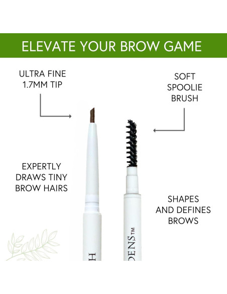 Lápiz de Cejas Honeybee Gardens Nogal 1.7mm Vegano Larga Duración