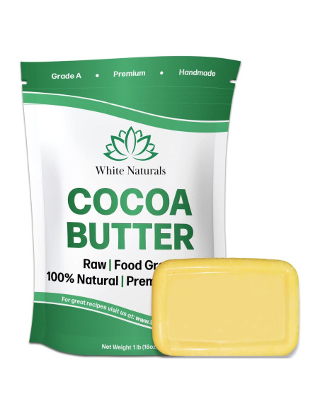 Manteca de Cacao Orgánica White Naturals 0.45kg Hidratante