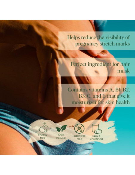 Manteca de Cacao Orgánica White Naturals 0.45kg Hidratante