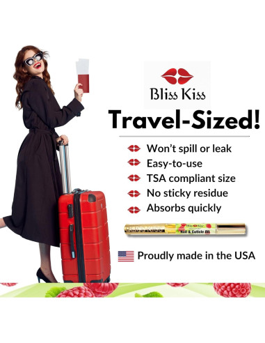 Bolígrafo de Aceite para Uñas Bliss Kiss Frambuesa 12.7cm