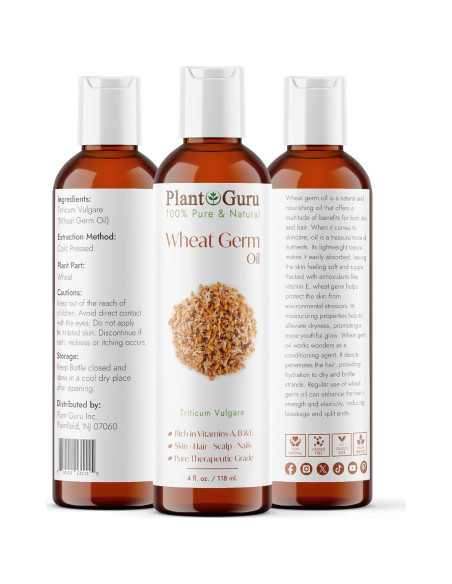 Aceite de Germen de Trigo 118 ml Prensado en Frío 100% Puro