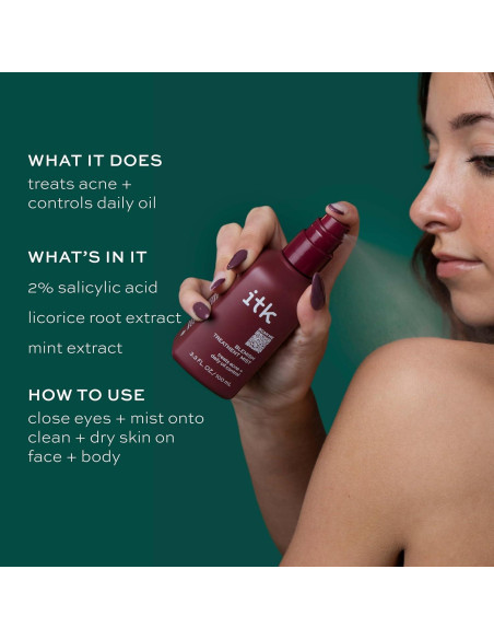 Spray de Ácido Salicílico ITK Skincare 2% para Acné 93.4ml