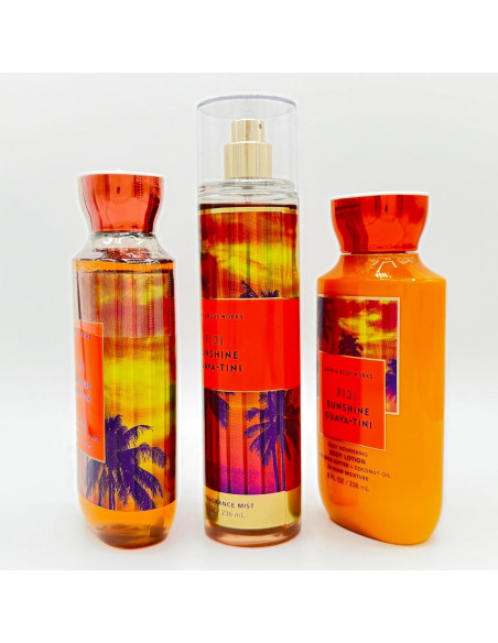 Paquete de Baño Fiji Sunshine Guava-Tini 3 Piezas Gel, Bruma y Loción