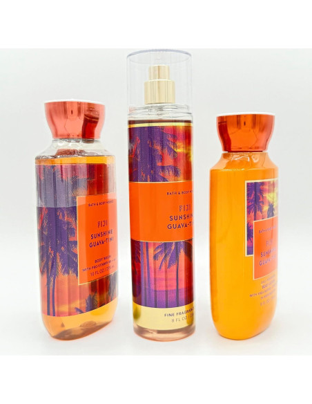 Paquete de Baño Fiji Sunshine Guava-Tini 3 Piezas Gel, Bruma y Loción