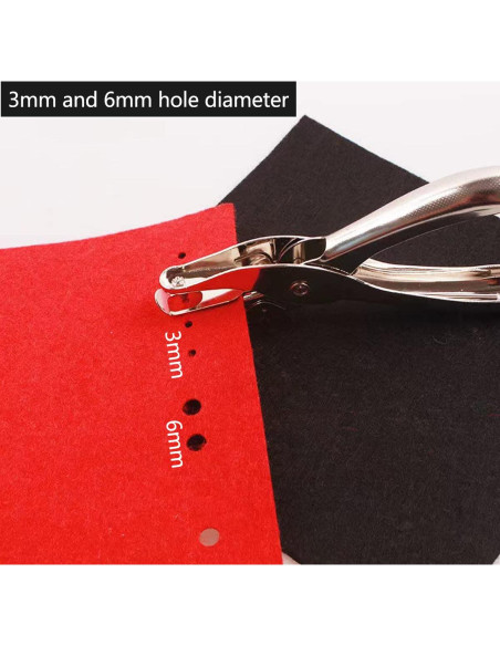 Perforadora de Papel HZMM 2 Pcs 1/4 y 1/8 Pulgada 8 Hojas