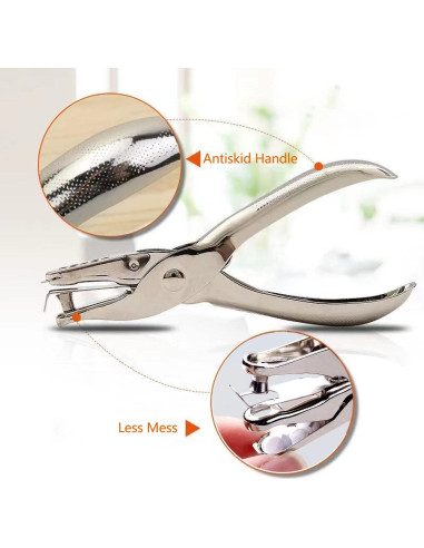 Perforadora de Papel HZMM 2 Pcs 1/4 y 1/8 Pulgada 8 Hojas