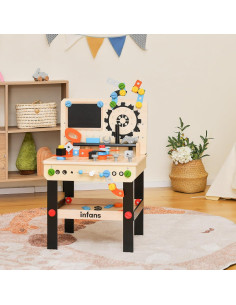 Banco de Herramientas INFANS para Niños con 75 Accesorios 2