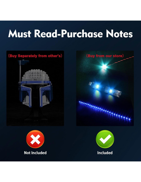 Luz LED BrickBling para Casco Lego Jango Fett 75408