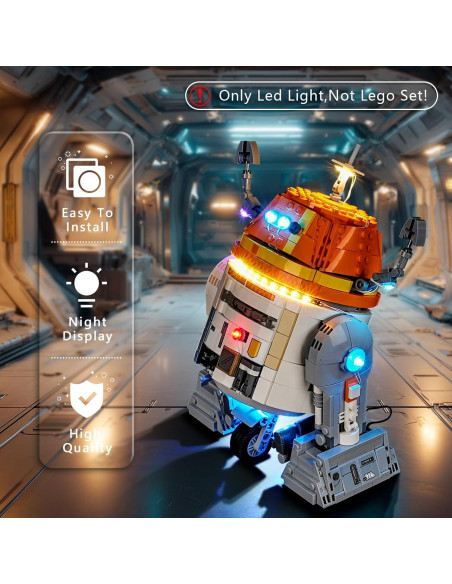 Kit de Luz BOOZUU para Lego 75416 Chopper Droid Astromech