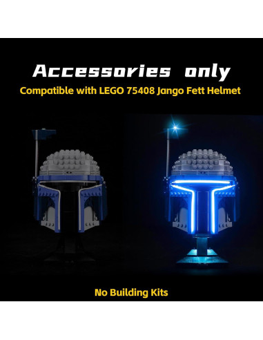 Luz LED BrickBling para Casco Lego Jango Fett 75408