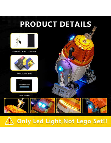 Kit de Luz BOOZUU para Lego 75416 Chopper Droid Astromech