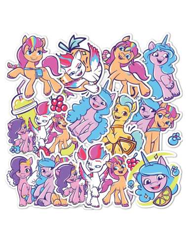 Calcomanías Mi Pequeño Pony Desierto Cactus - 17 Vinilos Adhesivos