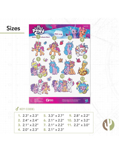 Calcomanías Mi Pequeño Pony Desierto Cactus - 17 Vinilos Adhesivos