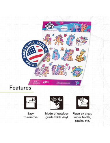 Calcomanías Mi Pequeño Pony Desierto Cactus - 17 Vinilos Adhesivos