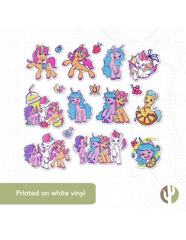 Calcomanías Mi Pequeño Pony Desierto Cactus - 17 Vinilos Adhesivos