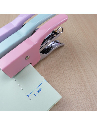 Grapadora de Mano Aacehlh Rosa Mini 15 Hojas + 750 Grapas