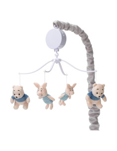 Móvil Musical para Cuna Lambs & Ivy Pooh Bear Gris