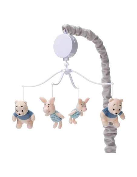 Móvil Musical para Cuna Lambs & Ivy Pooh Bear Gris