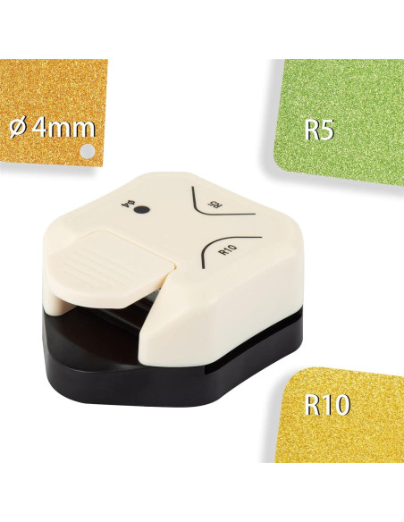 Perforadora de Esquinas 3 en 1 QIQQIKIN 4mm 7mm 10mm para Papel Perforadora de Esquinas 3 en 1 QIQQIKIN 4mm 7mm 10mm para Papel