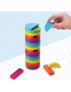 Juego de Apilamiento Torre Circular Chronicle 54 Bloques 2