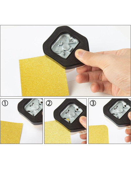 Perforadora de Esquinas 3 en 1 QIQQIKIN 4mm 7mm 10mm para Papel Perforadora de Esquinas 3 en 1 QIQQIKIN 4mm 7mm 10mm para Papel