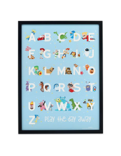 Decoración de Pared de Madera Pixar - Arte enmarcado 60.7x41.3 cm