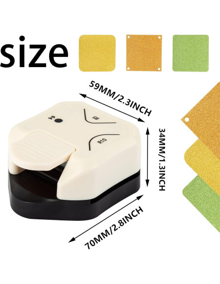 Perforadora de Esquinas 3 en 1 QIQQIKIN 4mm 7mm 10mm para Papel Perforadora de Esquinas 3 en 1 QIQQIKIN 4mm 7mm 10mm para Papel