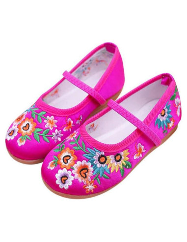 Zapatos de disfraz para niñas IDOTTA Mary-Jane bordados