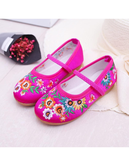Zapatos de disfraz para niñas IDOTTA Mary-Jane bordados