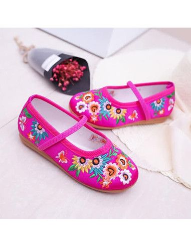 Zapatos de disfraz para niñas IDOTTA Mary-Jane bordados