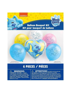 Kit de Globos de Cumpleaños Blue's Clues 6 Piezas