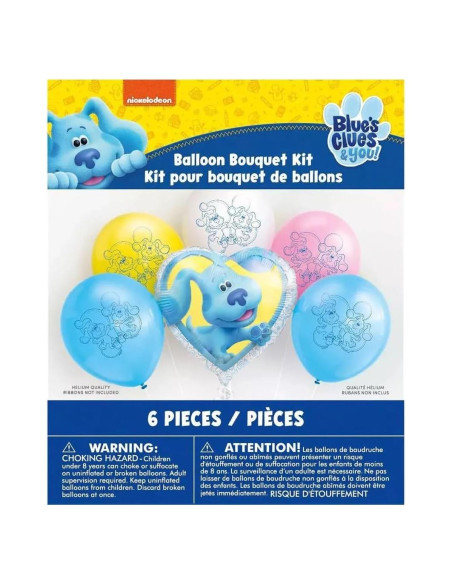 Kit de Globos de Cumpleaños Blue's Clues 6 Piezas