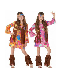 Disfraz Hippie para Niñas Morph - Conjunto 70s Mediano Rosa