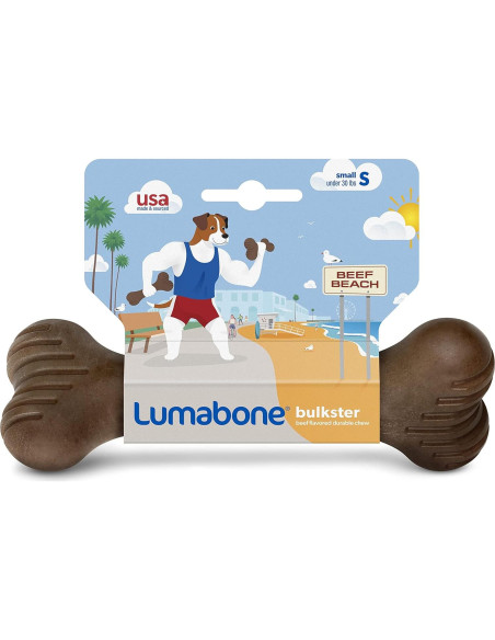 Juguete Masticable Lumabone Bulkster Pequeño Carne de Res