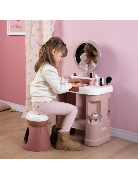 Mesa de Maquillaje Smoby con Espejo y 15 Accesorios - 3 Años