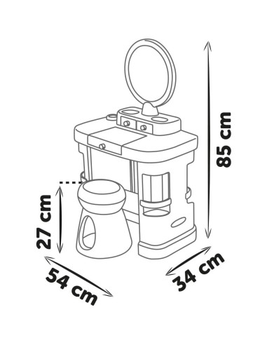 Mesa de Maquillaje Smoby con Espejo y 15 Accesorios - 3 Años