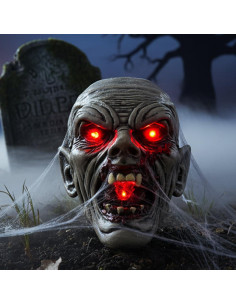 Cabeza de Zombie Solar JJALIGHTS 14.5 cm Decoración Halloween 2