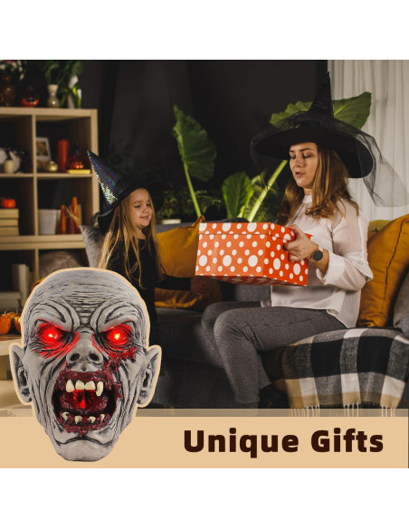 Cabeza de Zombie Solar JJALIGHTS 14.5 cm Decoración Halloween