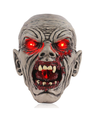 Cabeza de Zombie Solar JJALIGHTS 14.5 cm Decoración Halloween