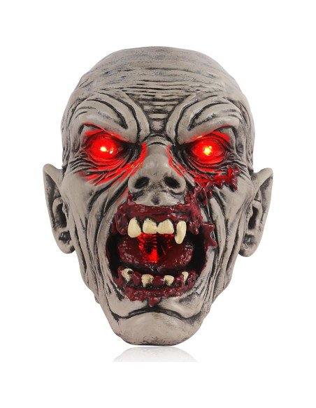 Cabeza de Zombie Solar JJALIGHTS 14.5 cm Decoración Halloween