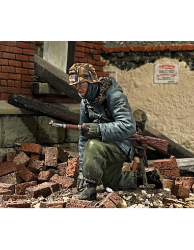 Figura de metal W. Britain Soldado Waffen Alemán WWII 6.03 cm