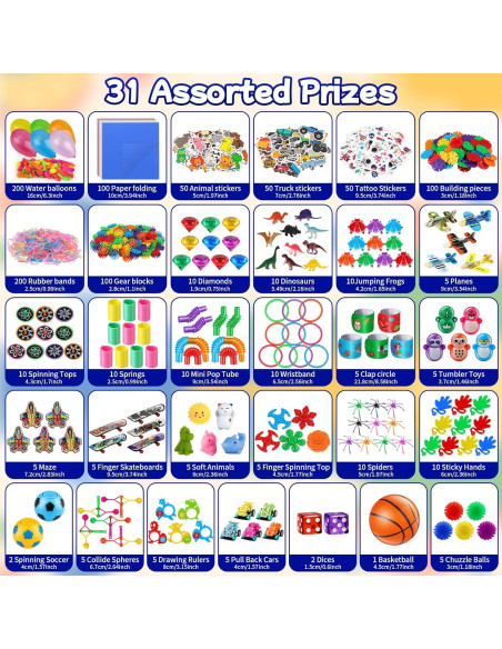 Surtido de 1000 Juguetes para Fiesta Nicknack - Rellenos de Piñata