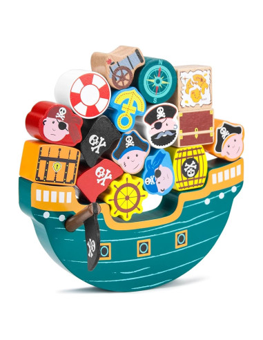 Juego de Equilibrio Barco Pirata Imagination Generation 18 Piezas