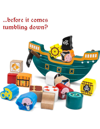 Juego de Equilibrio Barco Pirata Imagination Generation 18 Piezas