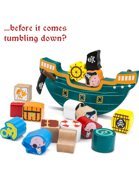 Juego de Equilibrio Barco Pirata Imagination Generation 18 Piezas